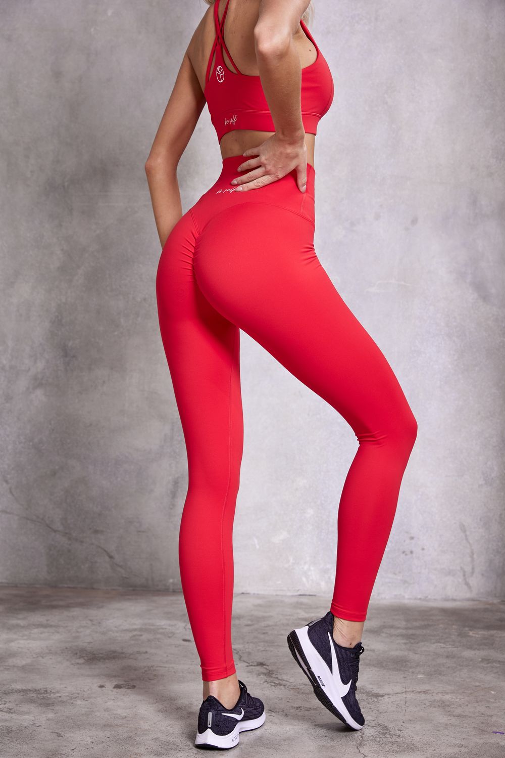 BeSelf Лосины MOTION PUSH-UP, красный