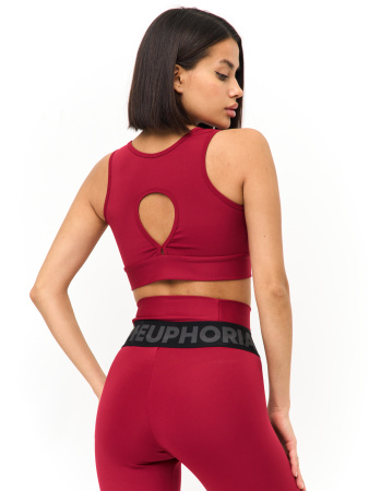 Euphoria Топ Classic Cropped, марсала