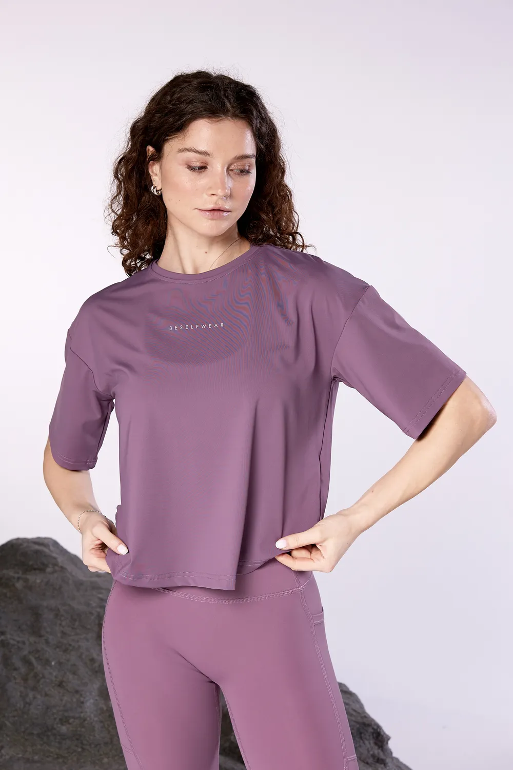 BeSelf Футболка SATIN BASE, сливовый