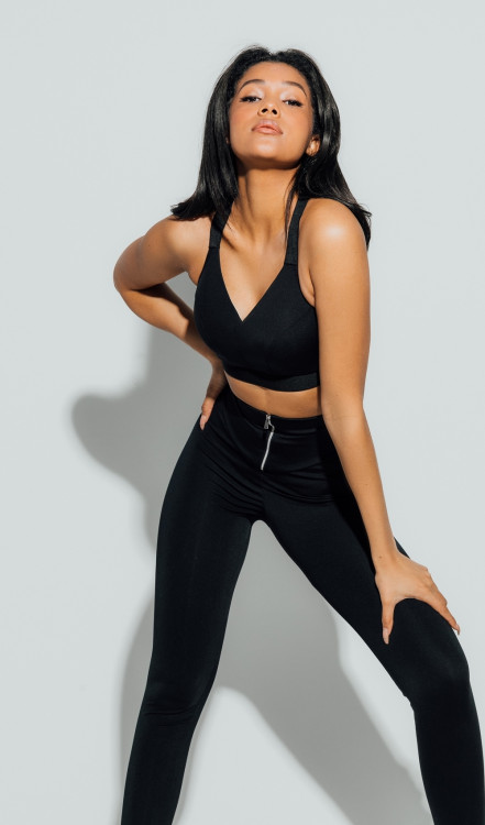 ForStrong Лосины Zip belt, черный