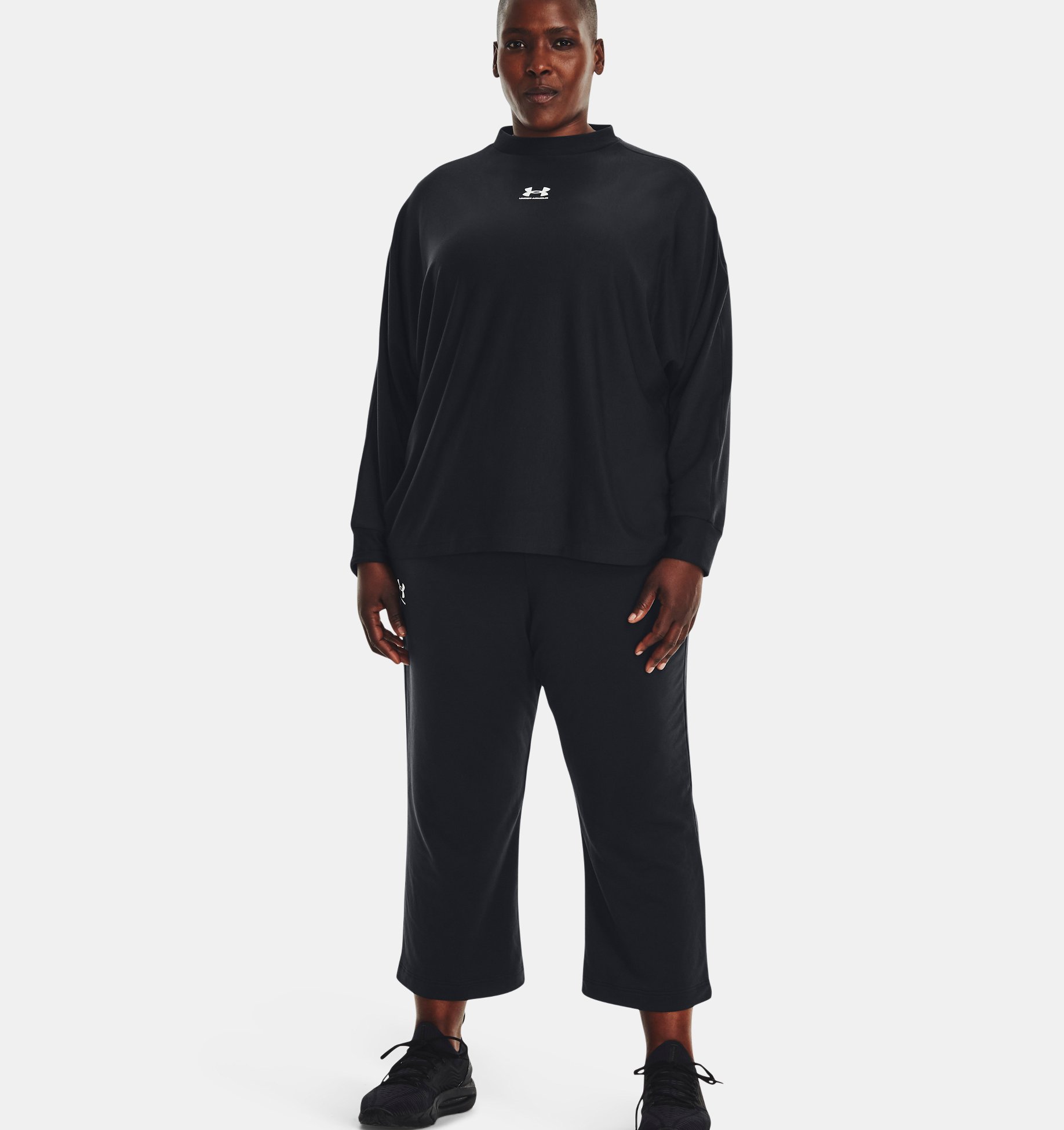 Under Armour Свитшот Rival Terry Oversized, черный