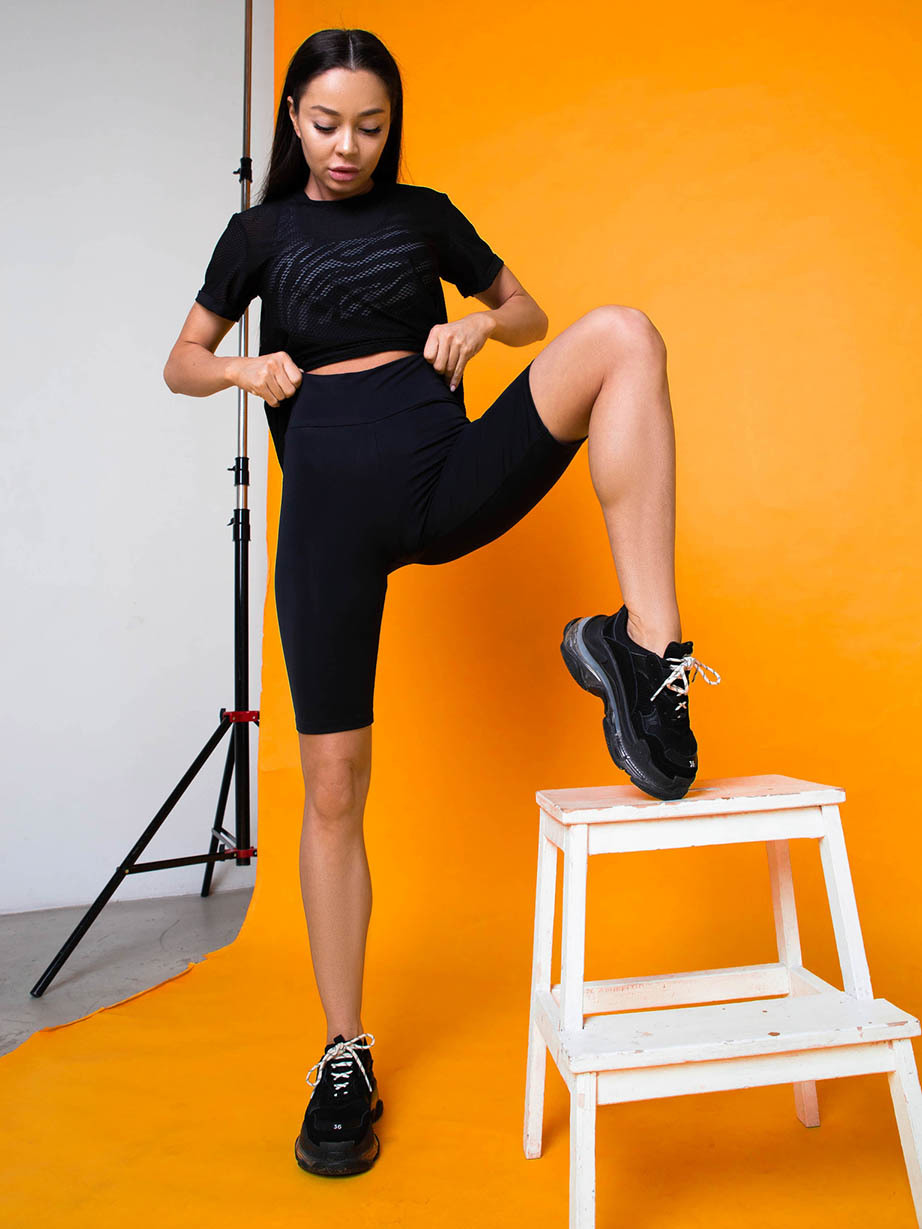 Mansen Велосипедки с прямым поясом, черный