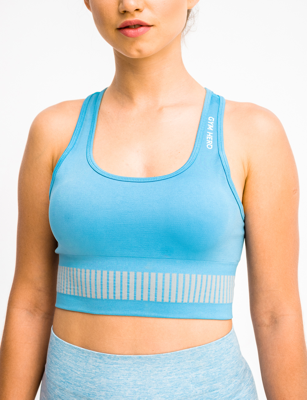 Gym Hero Бра Seamless Stripes, морской