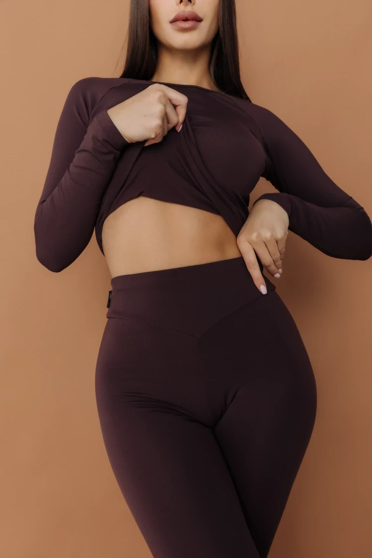 ForStrong Лосины Bloom, коричневый