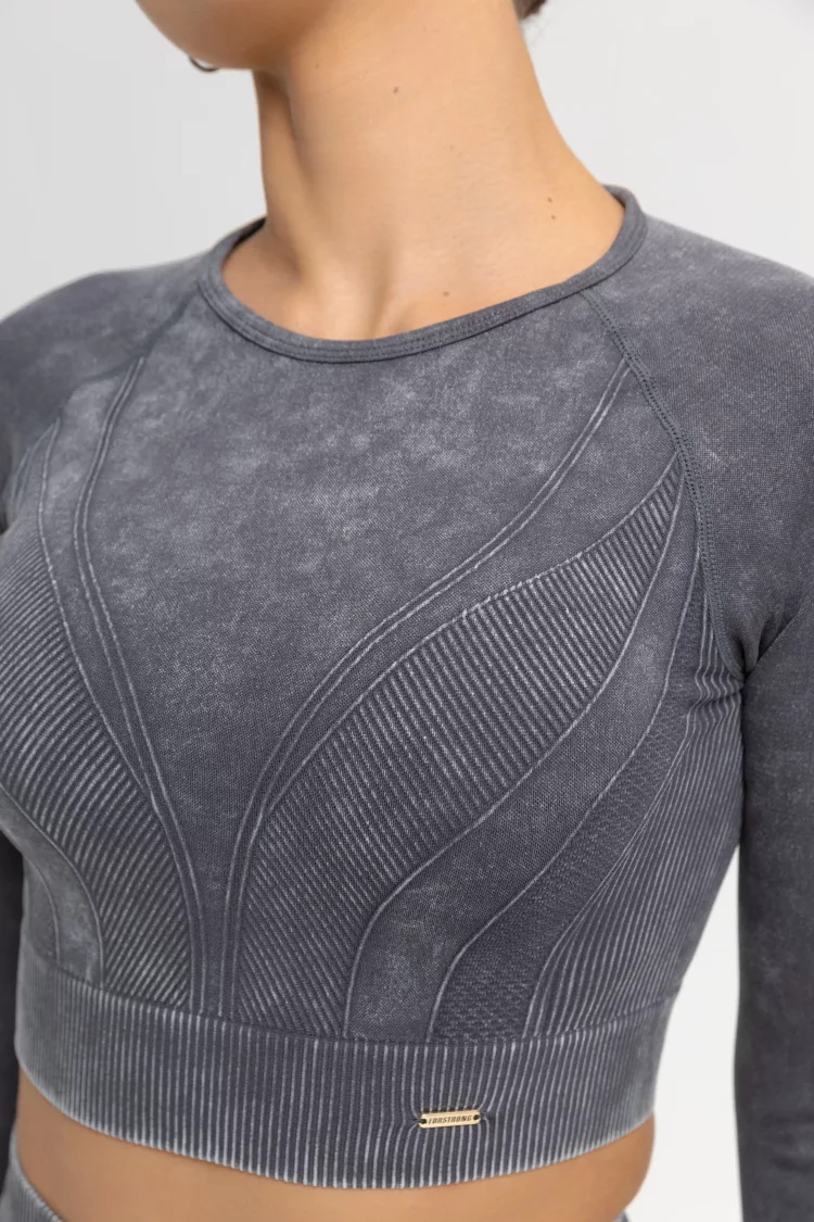 ForStrong Лонгслив Neat, черный деним