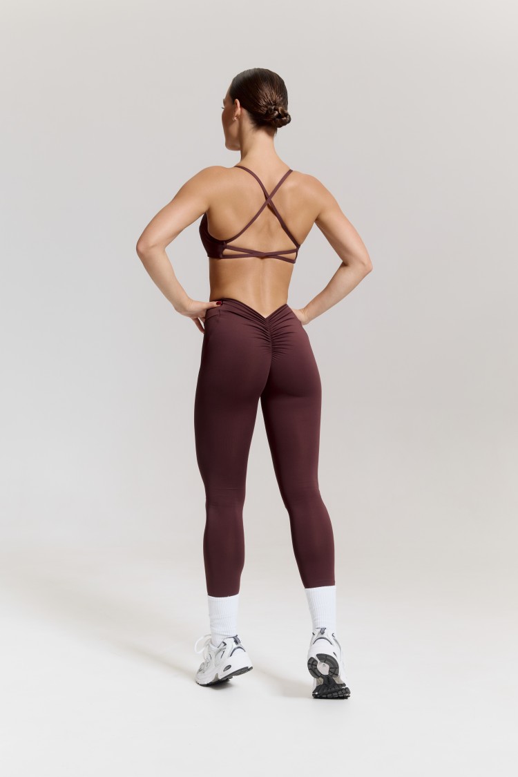 ForStrong Лосины Ruche Mono, коричневый