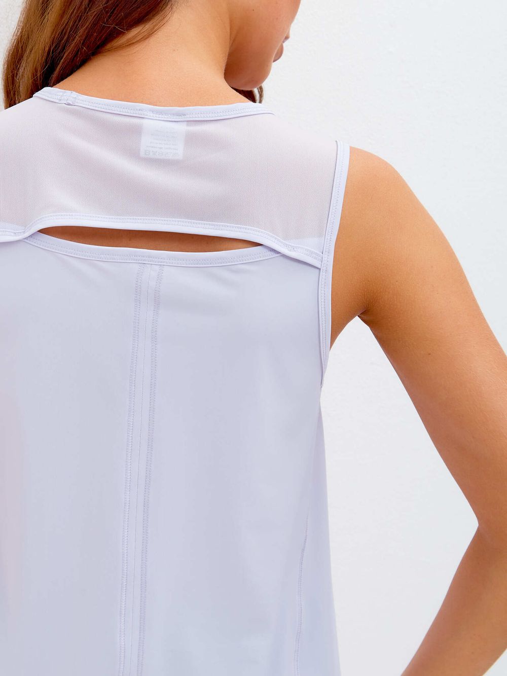 BeSelf Майка с сеткой удлиненная Active, небесно-голубой