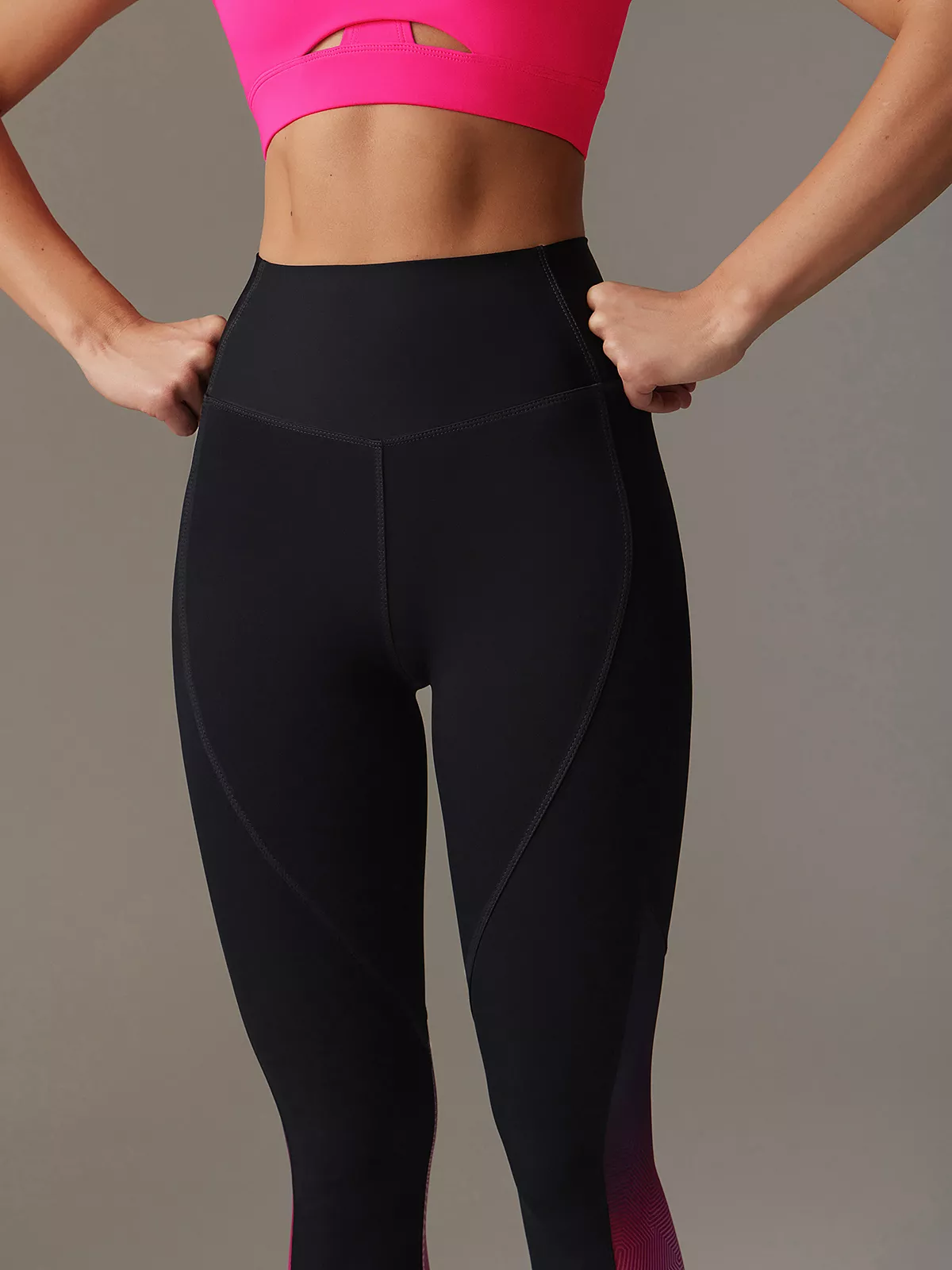 Neverlate Леггинсы 04.761, черно-розовый