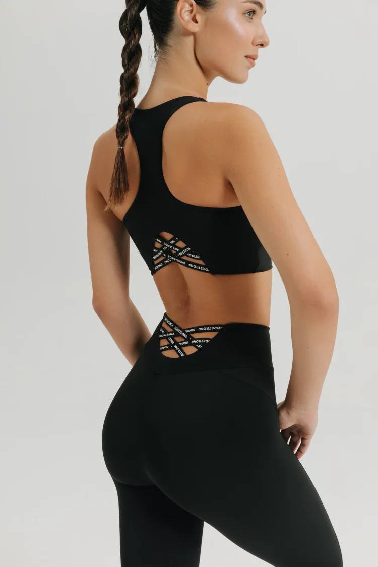 ForStrong Топ Lace, черный