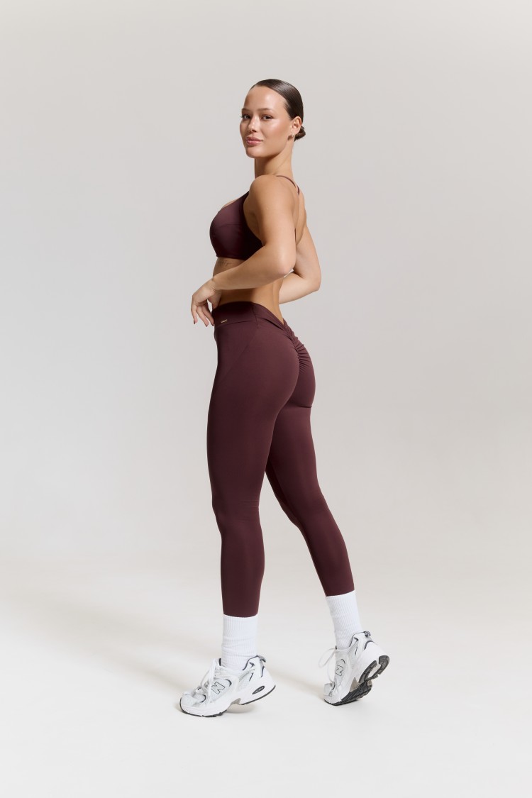 ForStrong Лосины Ruche Mono, коричневый