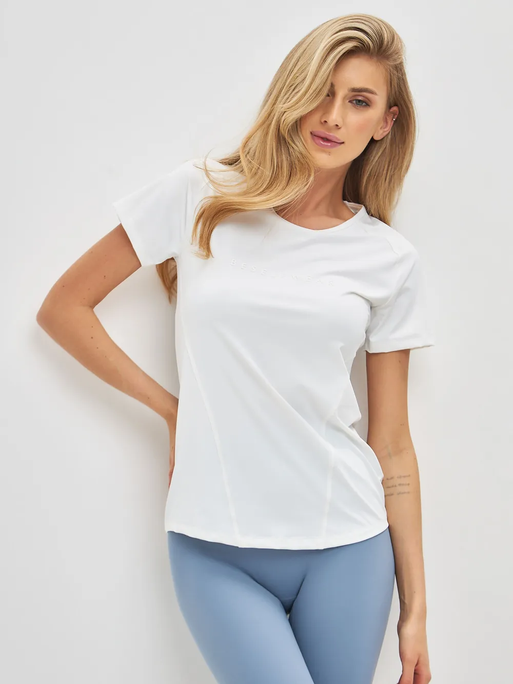 BeSelf Футболка удлиненная SATIN BASE, молочный