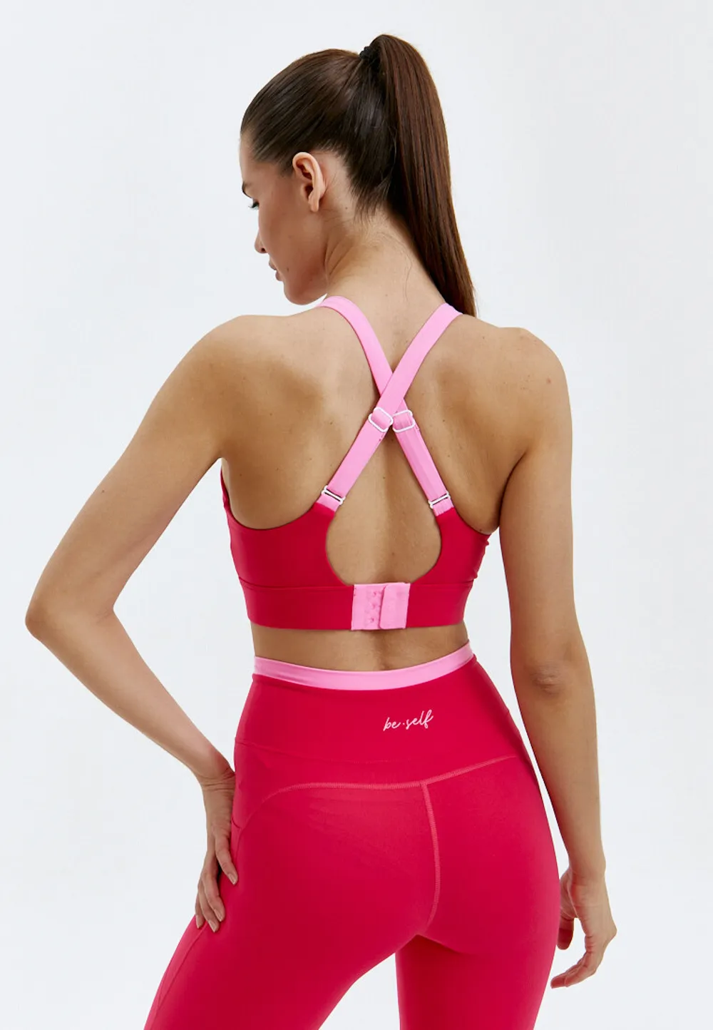BeSelf Топ-бра Accent, ярко-розовый