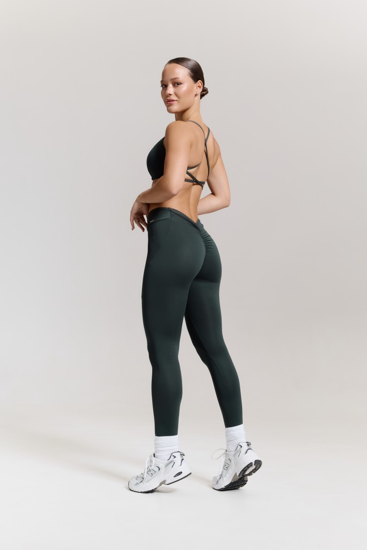 ForStrong Лосины Ruche Mono, темно-зеленый