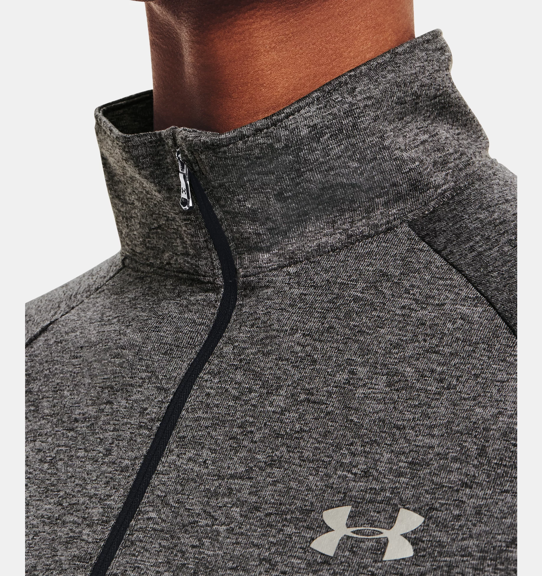 Under Armour Лонгслив Tech 1/2 Zip, серый