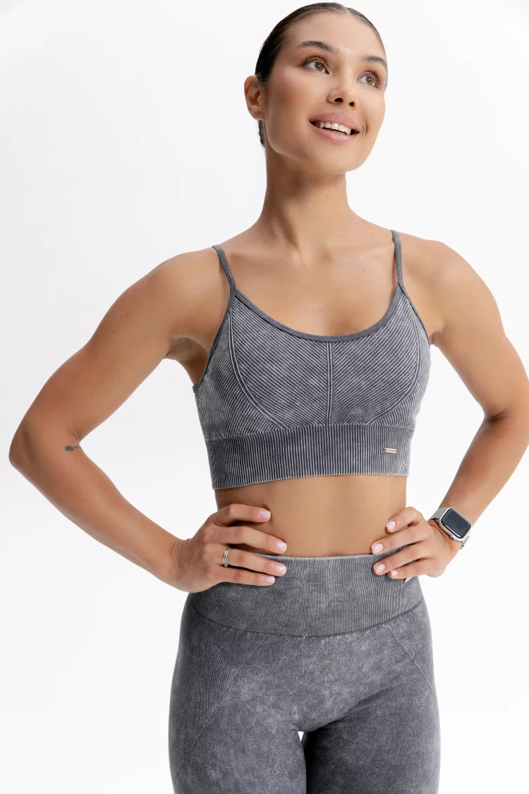 ForStrong Топ Lattice, черный деним