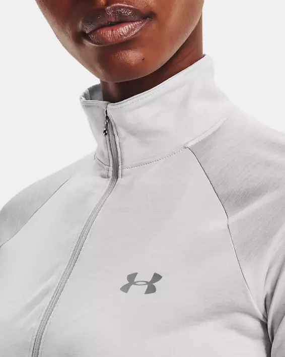 Under Armour Лонгслив Tech Twist 1/2 Zip, серо-голубой