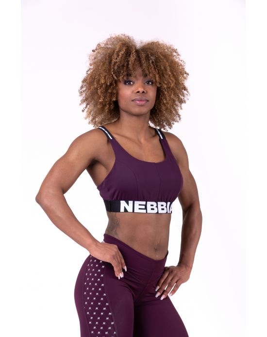 Nebbia Топ 693 Airy Straps Sport Bra, бордовый