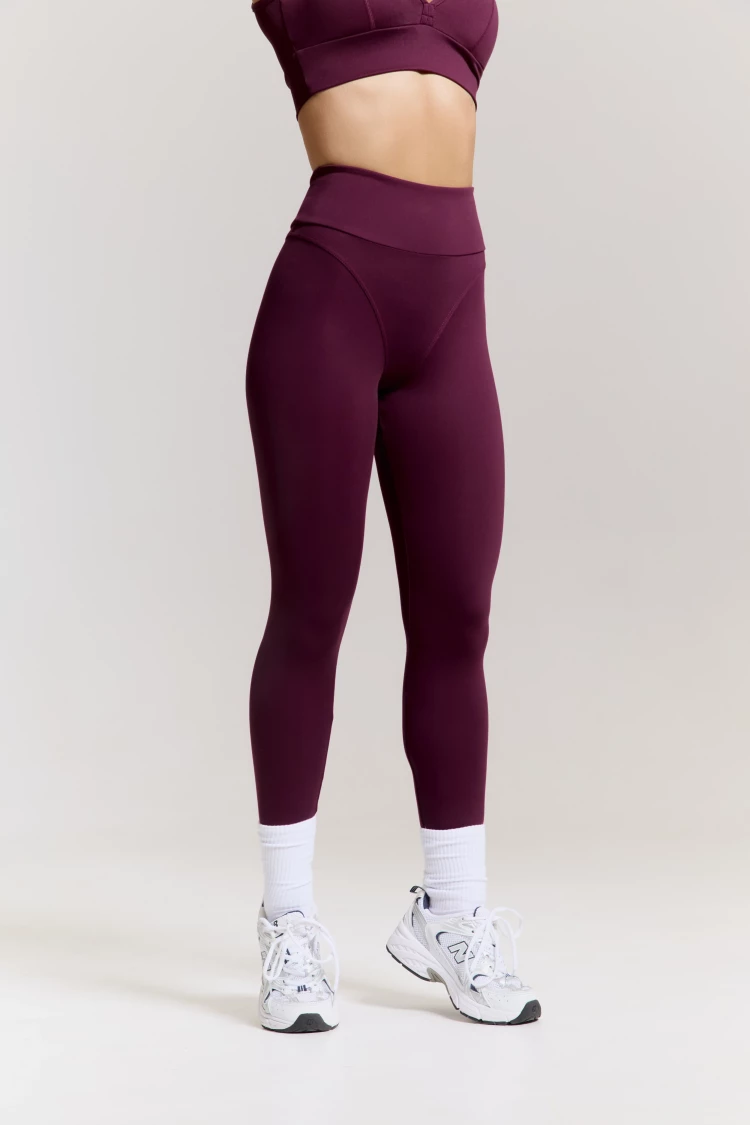 ForStrong Лосины Fit Mono, сливово-винный