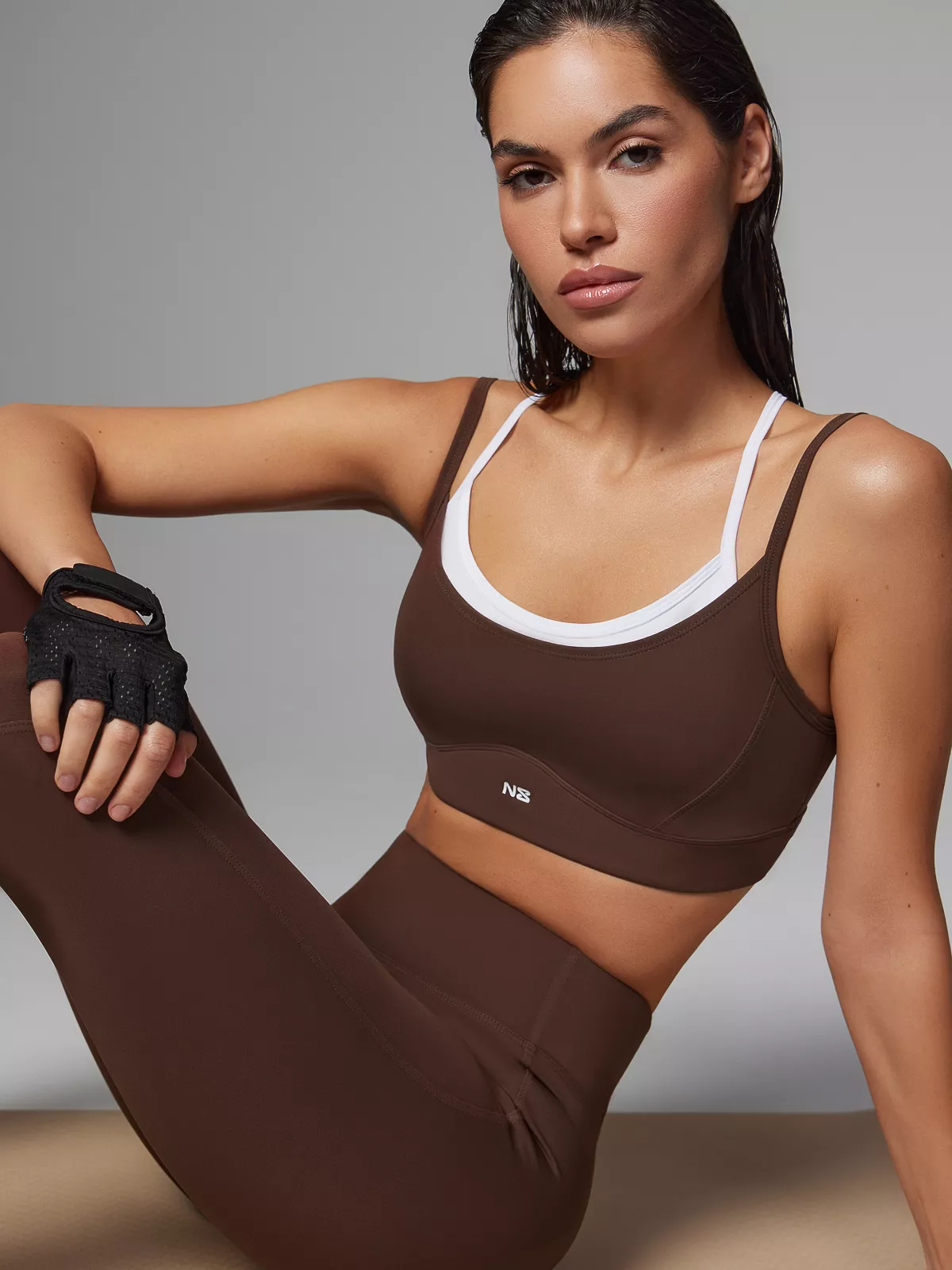 Neverlate Спортивное бра 08.1274, коричневый
