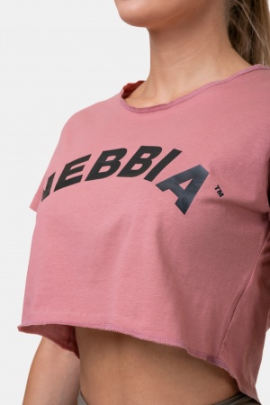 Nebbia Футболка укороченная 583 Loose Fit & Sporty Crop Top, розовый