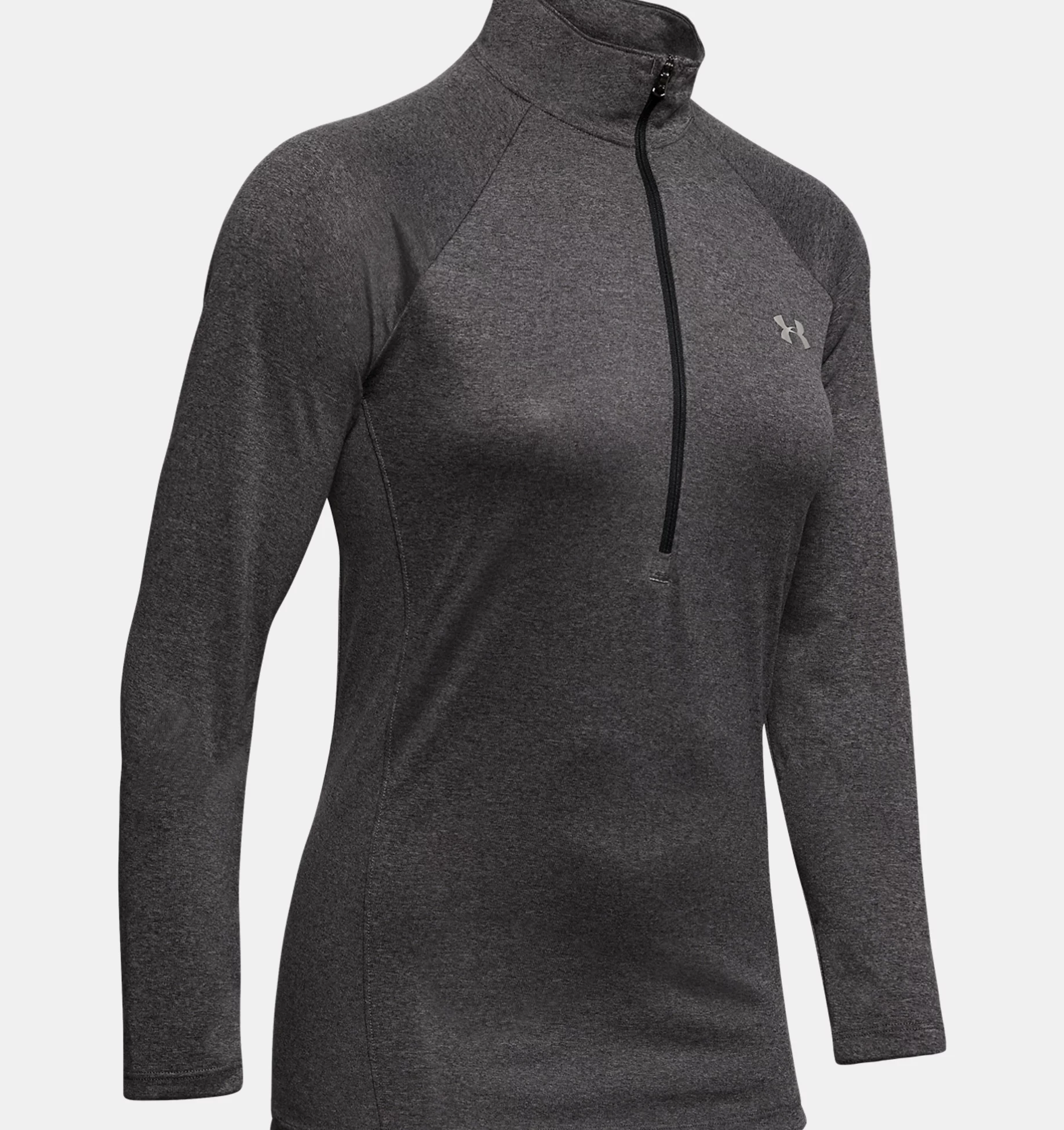 Under Armour Лонгслив Tech 1/2 Zip, серый