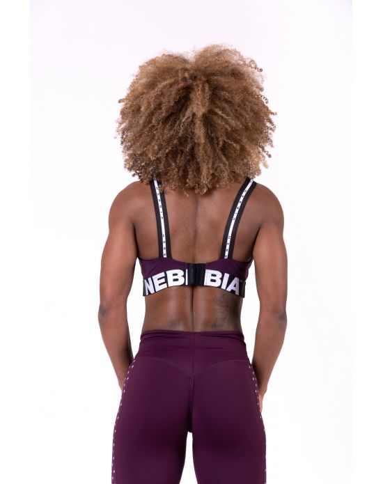 Nebbia Топ 693 Airy Straps Sport Bra, бордовый