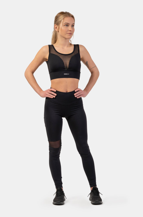 Nebbia Топ 412 Mesh Design Sports Bra "Breathe", черный 