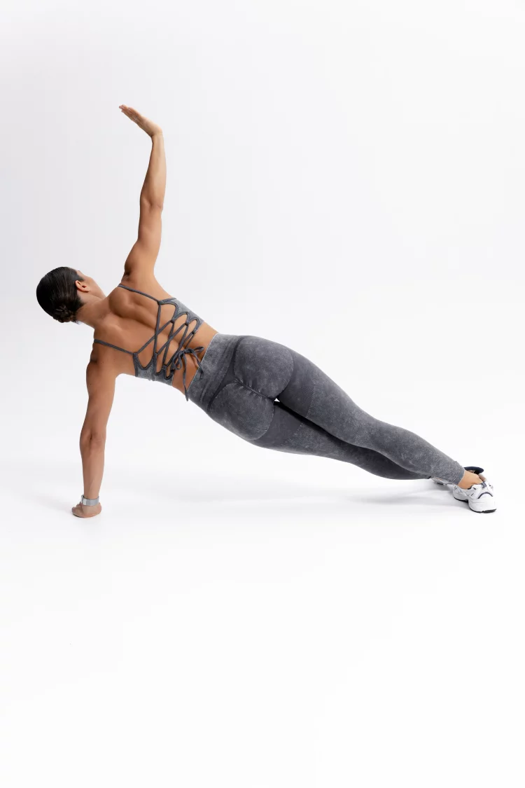 ForStrong Топ Lattice, черный деним