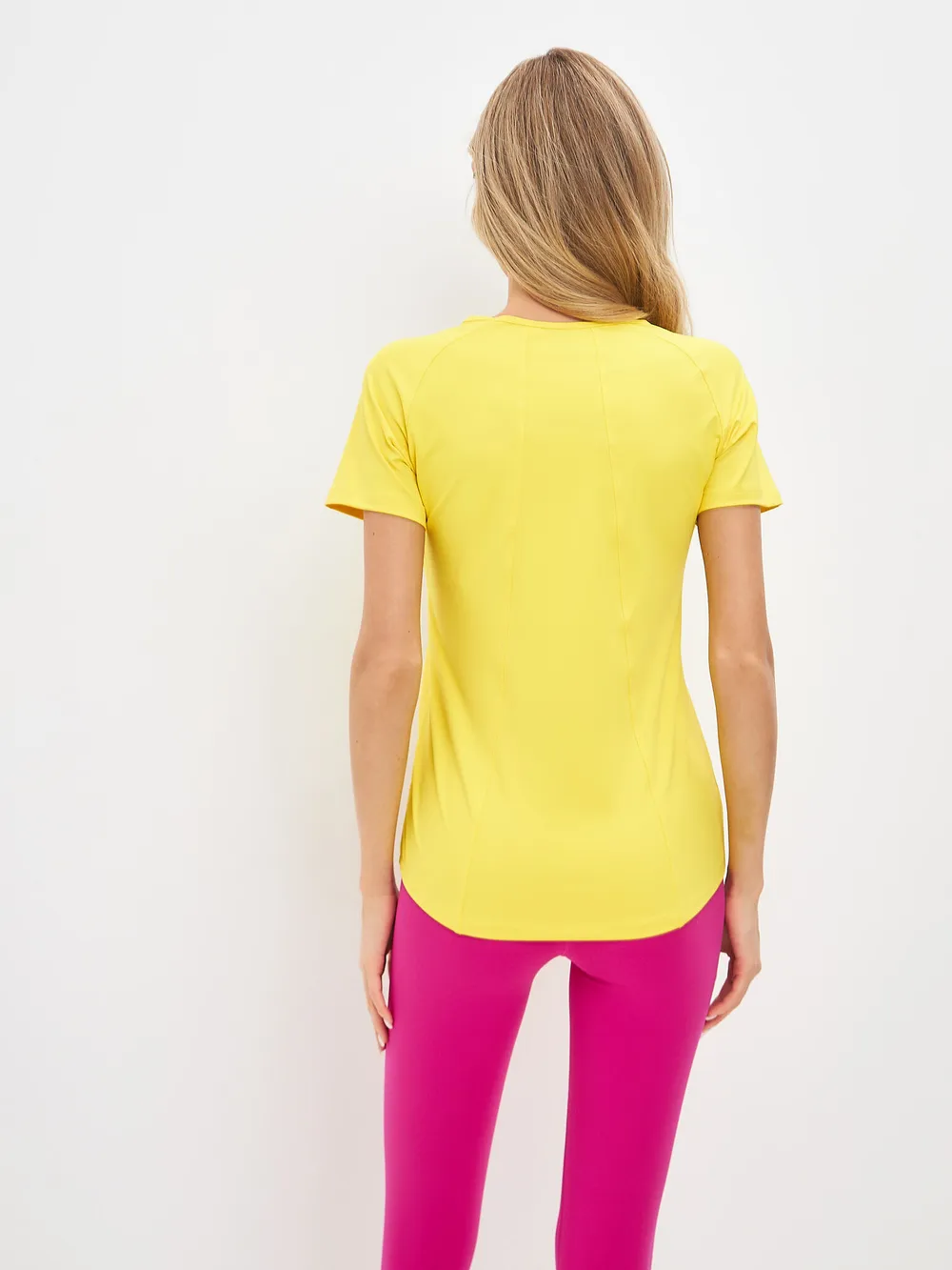 BeSelf Футболка удлиненная SATIN BASE, желтый