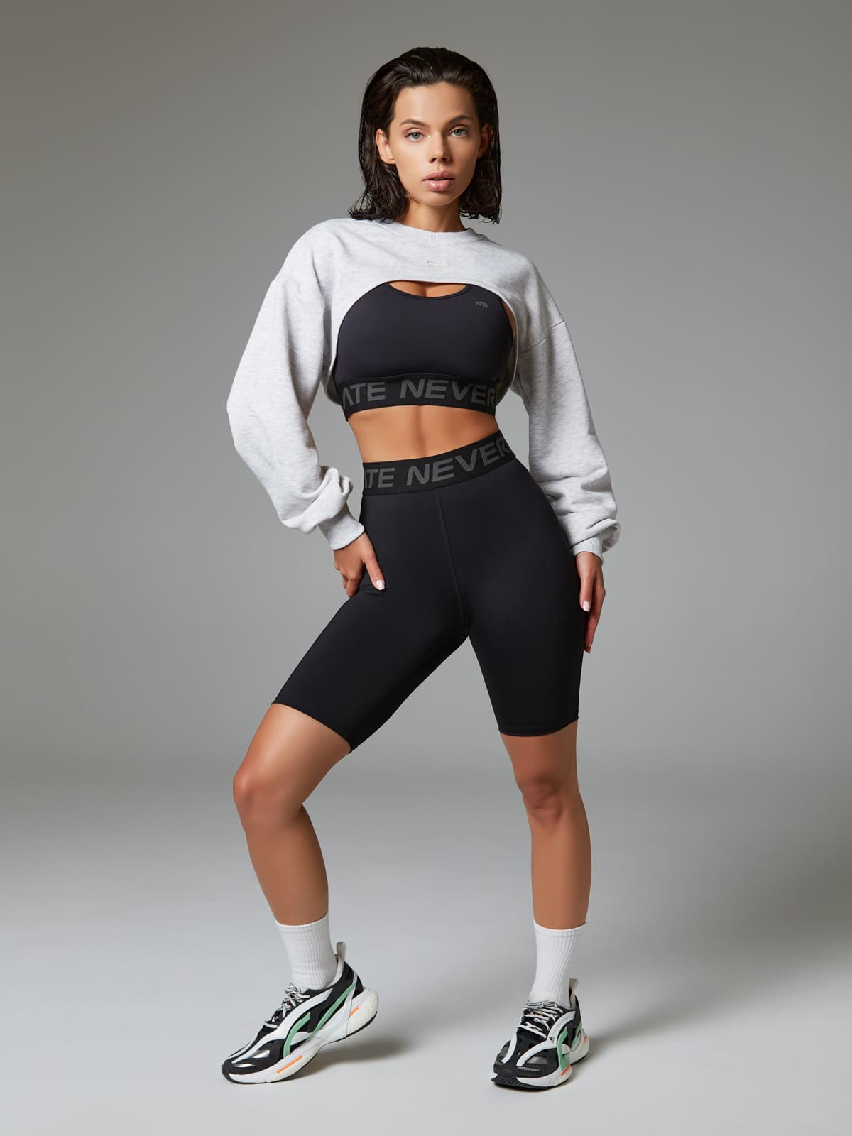 Neverlate Свитшот 19.941, серый-меланж