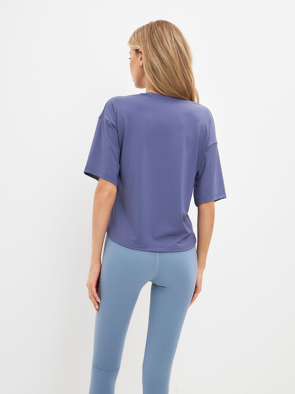 BeSelf Футболка SATIN BASE, серо-фиолетовый 