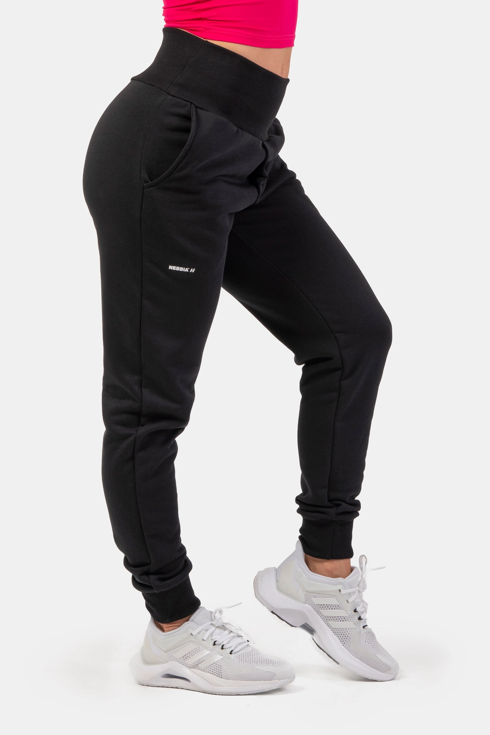 Nebbia Штаны 409 Nebbia IHigh-Waist Loose Fit Sweatpants “Feeling Good”, черный
