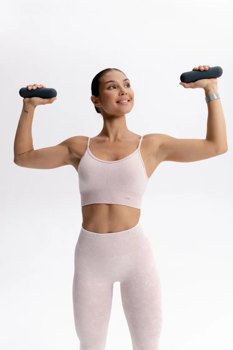 ForStrong Топ Lattice, розовый деним 