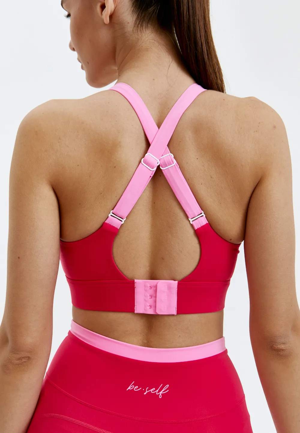BeSelf Топ-бра Accent, ярко-розовый