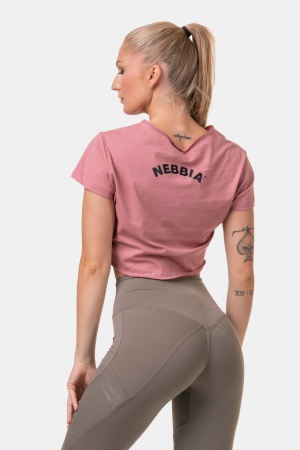 Nebbia Футболка укороченная 583 Loose Fit & Sporty Crop Top, розовый