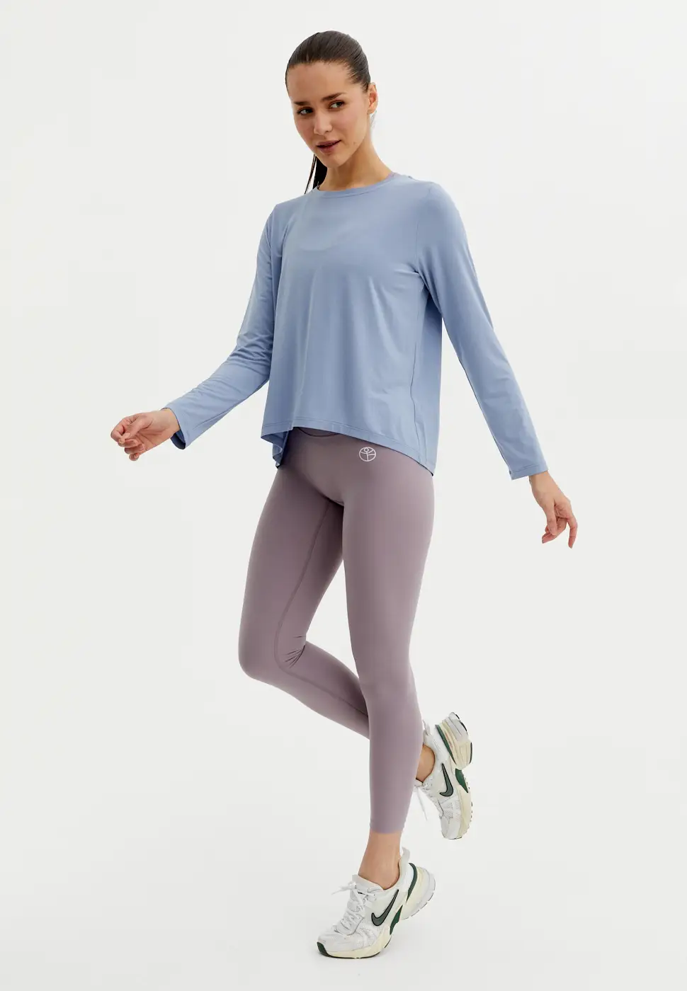 BeSelf Лонгслив Modal, серо-голубой