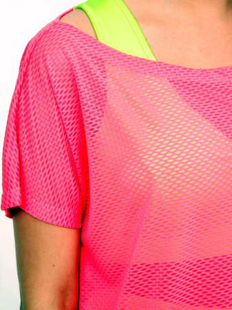 Euphoria Футболка Mesh All Over, неоновый розовый