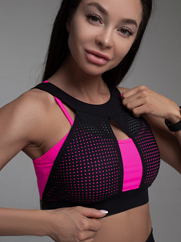 Mansen Топ Neon Perforation №1, розовый