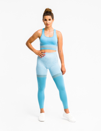 Gym Hero Лосины Seamless Stripes, морской