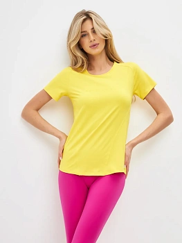 BeSelf Футболка удлиненная SATIN BASE, желтый