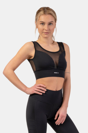 Nebbia Топ 412 Mesh Design Sports Bra "Breathe", черный 
