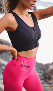 ForStrong Топ Zip, черный