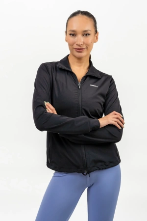Nebbia Кофта 481 Shiny Zip-up Workout Jacket Sleek, черный