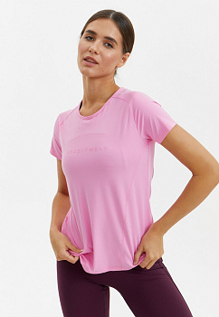 BeSelf Футболка удлиненная SATIN BASE, розовый