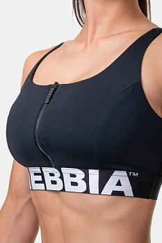 Nebbia Топ 578 Smart Zip Front Sports Bra, черный