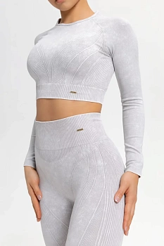 ForStrong Лонгслив Neat, серый деним