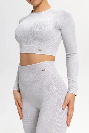 ForStrong Лонгслив Neat, серый деним