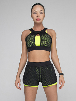 Mansen Шорты Perforation, желтые