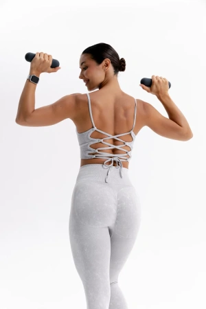 ForStrong Топ Lattice, серый деним