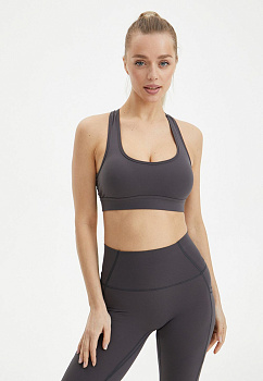 BeSelf Топ-бра VELVET, темно-серый